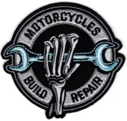 Motorrad-Reparatur-Applikation zum Aufbügeln