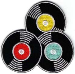 LP Vinyl platen stoffen opstrijk patch