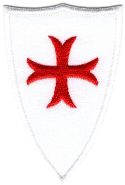 Knights Templar schild stoffen opstrijk patch