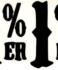 1% er Aufkleberset