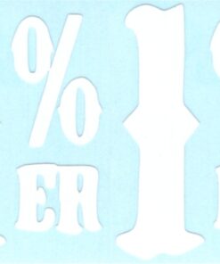 1% er sticker set