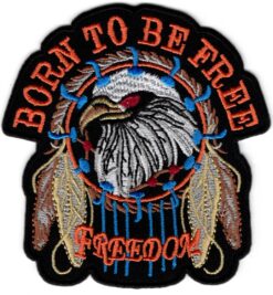 Born To Be Free Eagle stoffen opstrijk patch