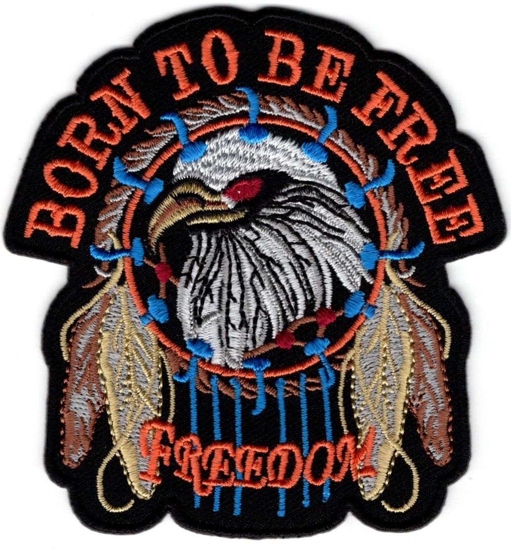 Born To Be Free Eagle Applikation zum Aufbügeln
