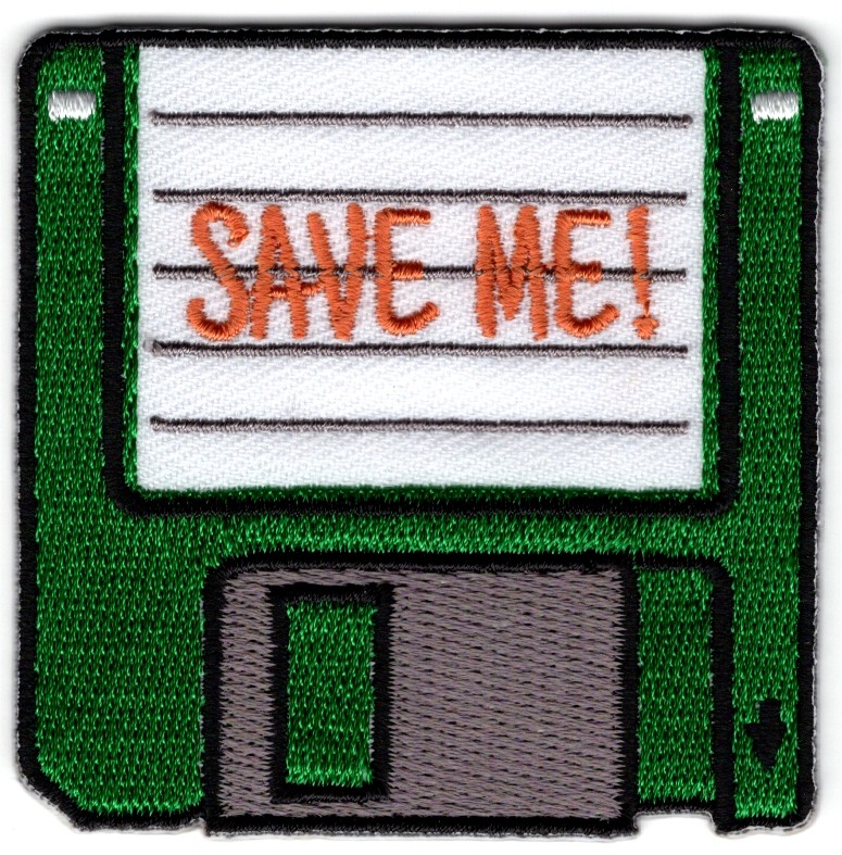 Floppy Disk stoffen opstrijk patch