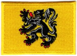 Flämischer Aufnäher mit Löwenflagge zum Aufbügeln