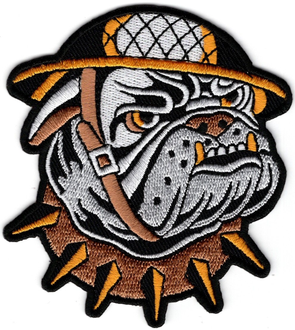 Bulldog stoffen opstrijk patch