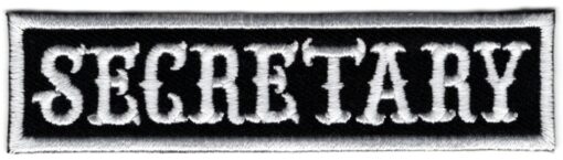 Secretary stoffen opstrijk patch
