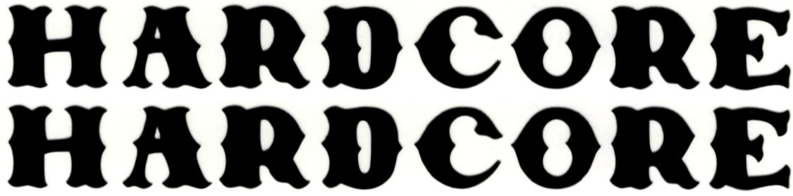 Hardcore sticker set