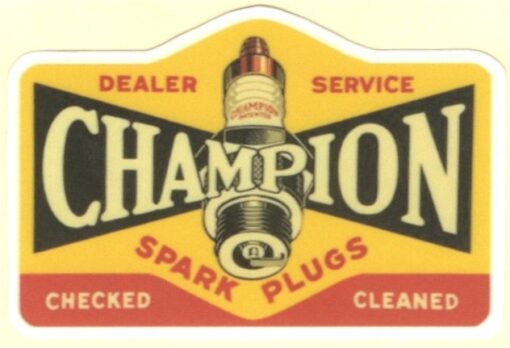 Champion Spark Plugs sticker