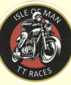 Aufkleber „Isle of MAN TT Races“.