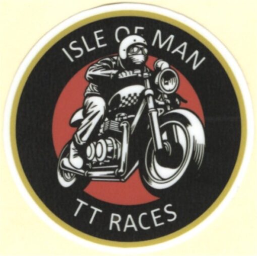 Aufkleber „Isle of MAN TT Races“.