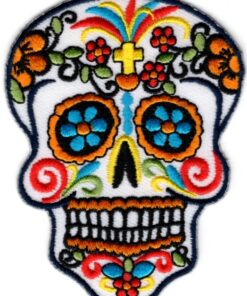 Sugar Skull stoffen opstrijk patch