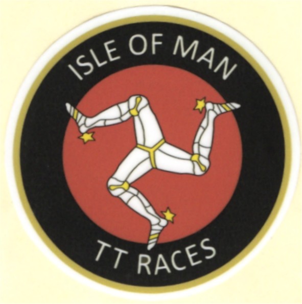 Aufkleber „Isle of MAN TT Races“.